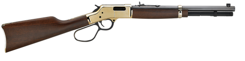 Henry H006MR327 Big Boy Carbine Full Size 327 Federal Mag 7+1 16.50" Blued Octagon Barrel, Brass Polished Brass Receiver, American Walnut Wood Stock Right Hand