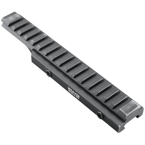 Weaver Mounts 99673 Flat Top Riser Rail  Black Anodized 0 MOA