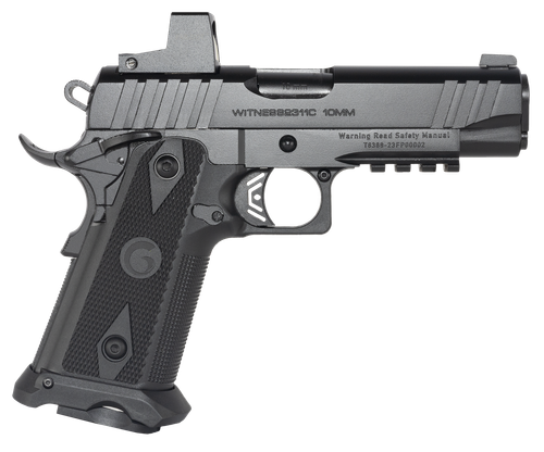 Girsan 395000 Witness2311  10mm Auto 15+1 5" Black Steel Barrel, Black Optic Ready/Serrated Steel Slide, Black Polymer Frame w/Beavertail & Picatinny Rail, Black Checkered Polymer Grip, Ambidextrous
