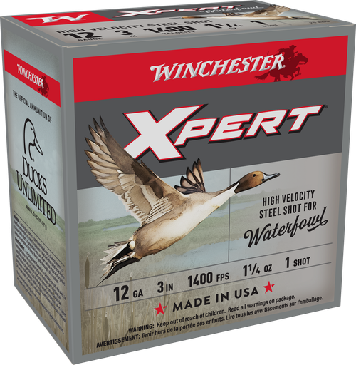 Winchester Ammo WEX123H1 Super X Xpert High Velocity 12Gauge 3" 1 1/4oz 1Shot 25 Per Box/10 Case