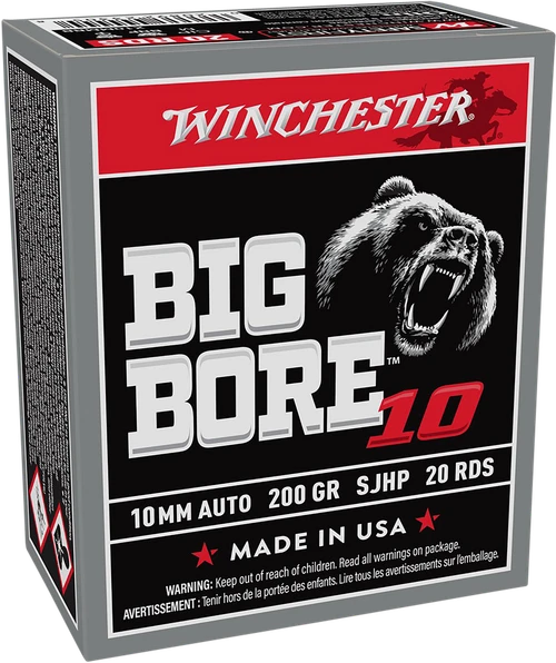 Winchester Ammo X10MMBB Big Bore  10mmAuto 200gr Semi Jacketed Hollow Point 20 Per Box/10 Case