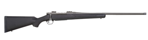 Mossberg 28259 Patriot  Full Size 450 Bushmaster 4+1 20" Stainless Cerakote Fluted Threaded Barrel, Drilled & Tapped Stainless Cerakote Receiver, Black Fixed Synthetic Stock