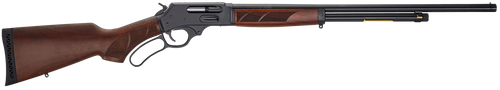 Henry H018G410 Side Gate  Full Size 410 Bore Lever 2.50" 6+1 24" Blued Steel Barrel, Blued Drilled & Tapped Steel Receiver, Fixed American Walnut Wood Stock, Right Hand