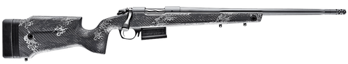 Bergara Rifles B14SM759 B-14 Crest 6.5 PRC 3+1 20" Fluted/Threaded, Sniper Gray Cerakote Barrel/Rec, Monte Carlo Carbon Fiber Stock with Black & Gray Splatter, Omni Muzzle Brake