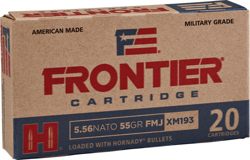 Frontier Cartridge FR200 Military Grade Centerfire Rifle 5.56x45mmNATO 55gr Full Metal Jacket 20 Per Box/25 Case