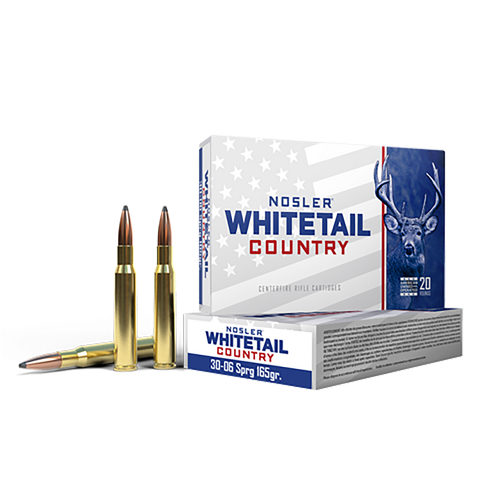 Nosler 40125 Whitetail Country  30-06Springfield 165gr Spitzer Boat Tail 20 Per Box/10 Case