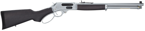 Henry H010GAW Side Gate All Weather Full Size 45-70 Gov 4+1 18.43" Hard Chrome Plated Steel Barrel, Satin Hard Chrome Steel Receiver, Stained Hardwood Stock Right Hand