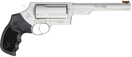 Taurus 2441069MAG Judge Magnum Compact Frame 45 Colt (Long Colt)/410 Gauge 5rd 6.50" Matte Stainless Steel Barrel, Cylinder & Frame, Black Ribber Grip, Transfer Bar Safety, Exposed Hammer