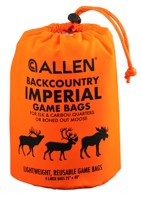 Allen 6590 BackCountry Imperial Elk Game Bag Set Orange Polyester 4 Bags
