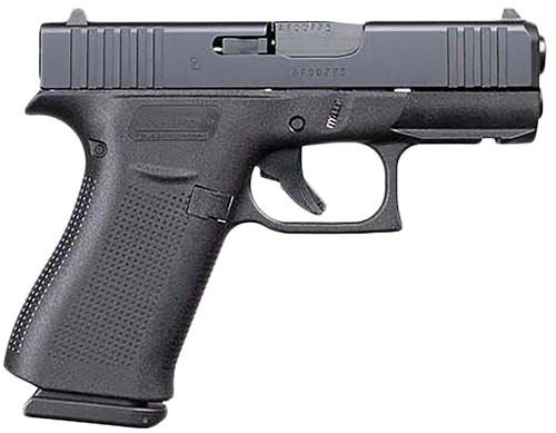 Glock UX4350201FR G43X  Sub-Compact Frame 9mm Luger 10+1 3.41" Black GMB Barrel, Black nDLC Front Rail/Serrated Steel Slide, Black Polymer Frame w/Beavertail, Black Textured Grip, Ambidextrous