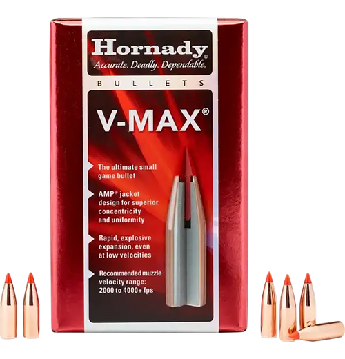 Hornady 22271 V-Max  22 Cal .224 55 gr V Max 100 Per Box/ 40 Case