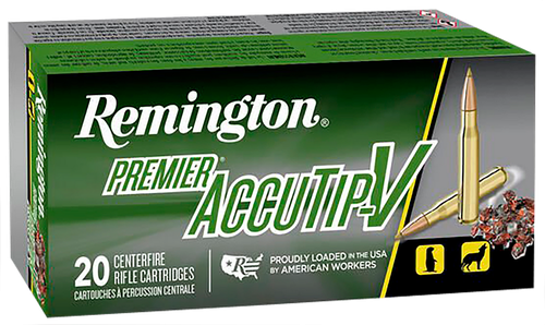 Remington Ammunition 29184 Premier Accutip-V 223Rem 50gr AccuTip V Boat Tail 20 Per Box/10 Case