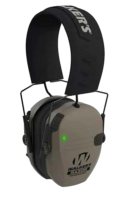 Walker's GWPRSEMRCFDE Razor Rechargeable Electronic Muff 21 dB Over the Head Flat Dark Earth/Black Polymer