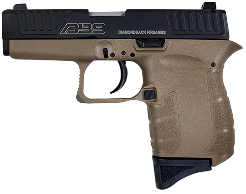 Diamondback DB0200P061 DB9 Gen4 Micro-Compact Frame 9mm Luger 6+1, 3.10" Stainless Steel Barrel, Black Nitride Serrated Stainless Steel Slide, Flat Dark Earth Polymer Frame & Grip