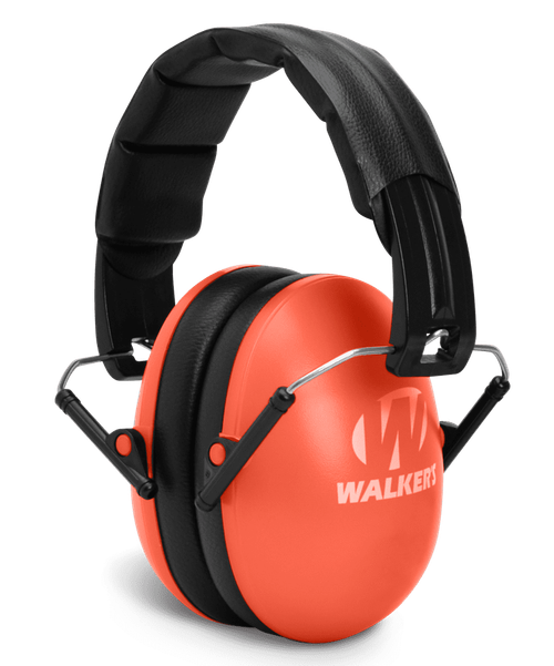 Walker's GWPYWFM2COR Folding Muff  23 dB Over the Head Coral/Black Polymer Fits Youth/Women