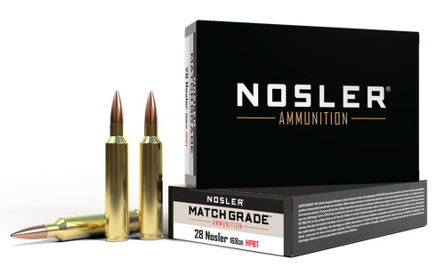 Nosler 51287 Match Grade  28Nosler 168gr Custom Competition Hollow Point Boat Tail 20 Per Box/10 Case