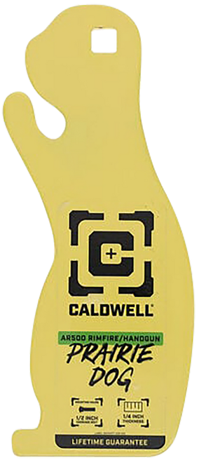 Caldwell 4002313   Rimfire/Handgun Yellow AR500 Steel Prairie Dog 1/4" Thick