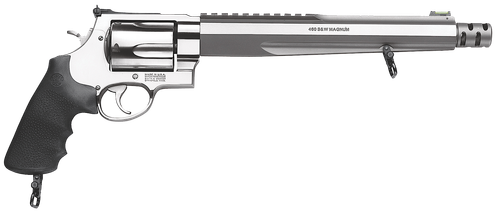 Smith & Wesson 170262 Performance Center Model 460 XVR 460 S&W Mag 5rd 10.50" with Rail Barrel Overall Stainless Stainless Steel with Black Polymer Grip Includes Muzzle Brake