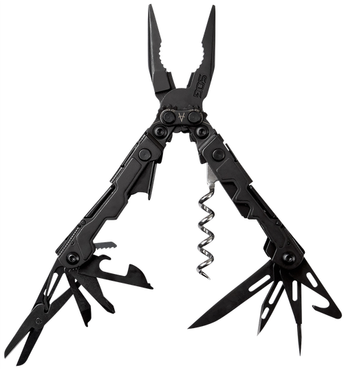 S.O.G SOGPL1002CP PowerLitre  Black Hardcoat Anodized 5Cr15MoV Stainless Steel 5" Long Features 19 Tools