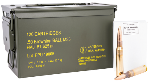 PPU PPRM50M Rangemaster  50BMG 625gr Full Metal Jacket/ 120rds *Sold by Case *Includes Metal Can