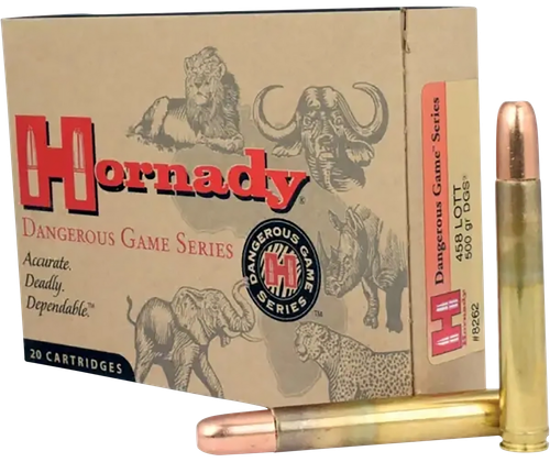 Hornady 8262 Dangerous Game  458Lott 500gr Dangerous Game Solid 20 Per Box/6 Case