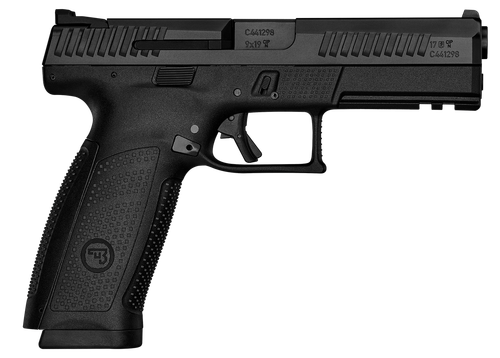 CZ-USA 01540 P-10 F  9mm Luger 10+1 4.50" Black Steel Barrel, Black Nitride Serrated Steel Slide, Black Polymer Frame w/Picatinny Rail, Black Interchangeable Backstrap Grip