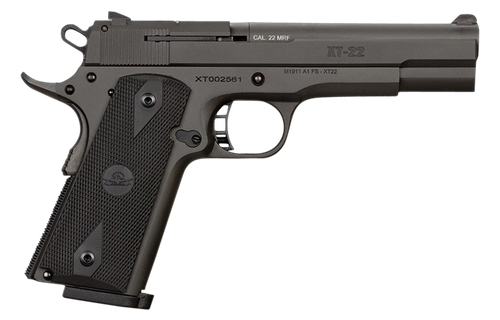 Rock Island 51996 XT Magnum 22 Mag 14+1 5" Bull Barrel, Black Parkerized Serrated Slide, Steel Frame w/Beavertail, Black Rubber Grip