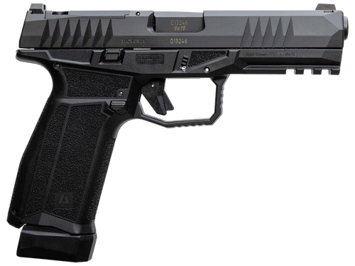 AREX 815537023893 Delta L Gen2 9mm Luger 17+1 4.50" Black Barrel, Black Nitride Optic Cut/Serrated Slide, Black Frame, Ambidextrous