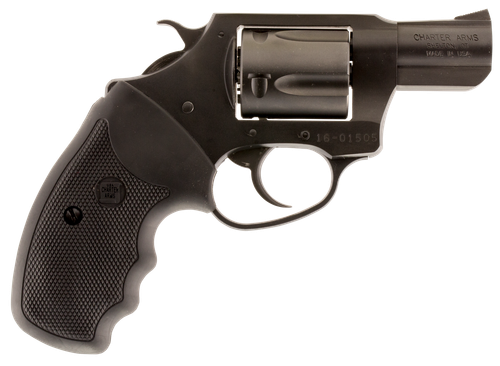 Charter Arms 63820 Undercover  Small 38 Special, 5 Shot 2" Black Nitride Stainless Steel Barrel, Cylinder & Frame, Black Finger Grooved Rubber Grip, Exposed Hammer