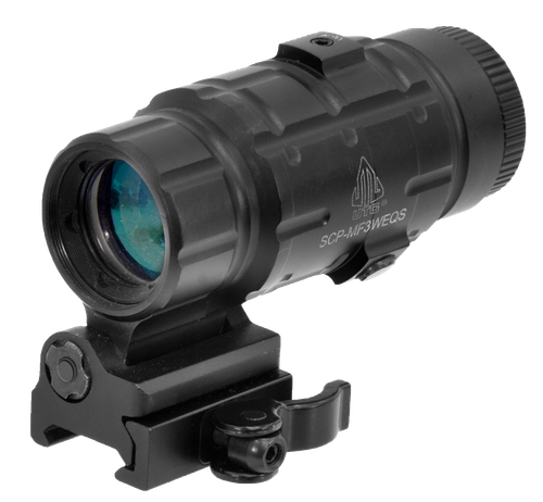 UTG SCPMF3WEQS 3x Magnifier  Black Anodized 37 mm