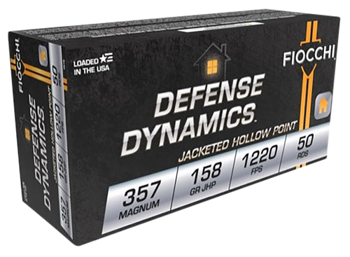 Fiocchi 357B Defense Dynamics  357Mag 158gr Jacketed Hollow Point 50 Per Box/20 Case