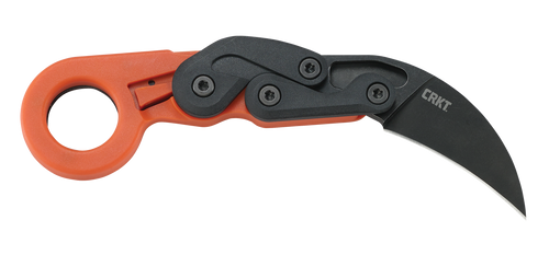 CRKT 4041O Provoke  2.47" Folding Plain Black Stonewashed 4116 Stainless Steel Blade/Orange Grivory Handle Includes Pocket Clip