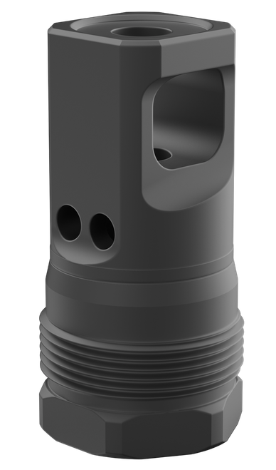 Breek Arms BRK4431 Echo Single Port Plan B Black Nitride Steel 5/8"x24 Threads 30 Cal