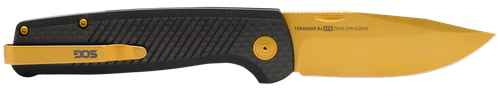 S.O.G SOGTM1007BX Terminus SJ LTE 2.90" Folding Plain Gold TiNi S35VN SS Blade, Graphite Textured G10 Handle