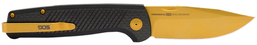 S.O.G SOGTM1007BX Terminus SJ LTE 2.90" Folding Plain Gold TiNi S35VN SS Blade, Graphite Textured G10 Handle