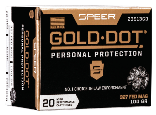 Speer 23913GD Gold Dot Personal Protection 327FederalMag 100gr Hollow Point 20 Per Box/10 Case