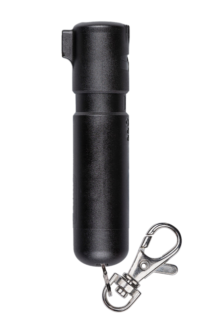 Sabre MDBK02 Mighty Discreet Pepper Spray Capsaicin UV Dye 12 ft Black Includes Key Ring/Snap Clip