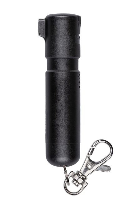 Sabre MDBK02 Mighty Discreet Pepper Spray Capsaicin UV Dye 12 ft Black Includes Key Ring/Snap Clip