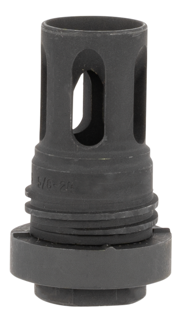 Yankee Hill 431524A Mini QD Flash Hider Black Phosphate Steel with 5/8"-24 tpi Threads & 2.13" OAL for 5.56x45mm NATO AR-Platform