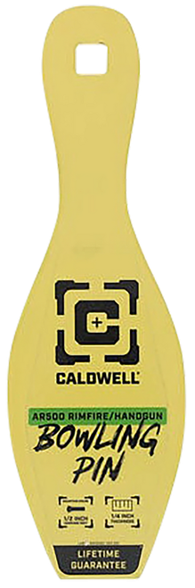 Caldwell 4002312   Rimfire/Handgun Yellow AR500 Steel Bowling Pin 1/4" Thick
