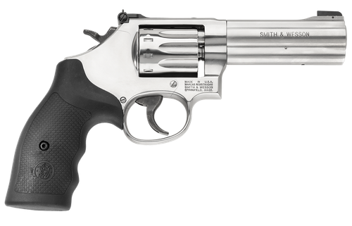 Smith & Wesson 160584 Model 617  22 LR  Stainless Steel 4" Barrel & 10 Shot Cylinder, Satin Stainless Steel K-Frame, Black Polymer Grip,Internal Lock
