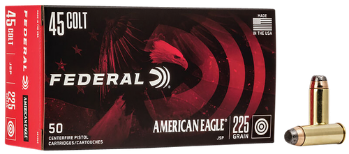 Federal AE45LC American Eagle Handgun 45Colt 225gr Jacketed Soft Point 50 Per Box/20 Case