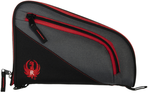 Ruger 27401 Tucson Handgun Case Black/Red/Gray Lockable Zippers