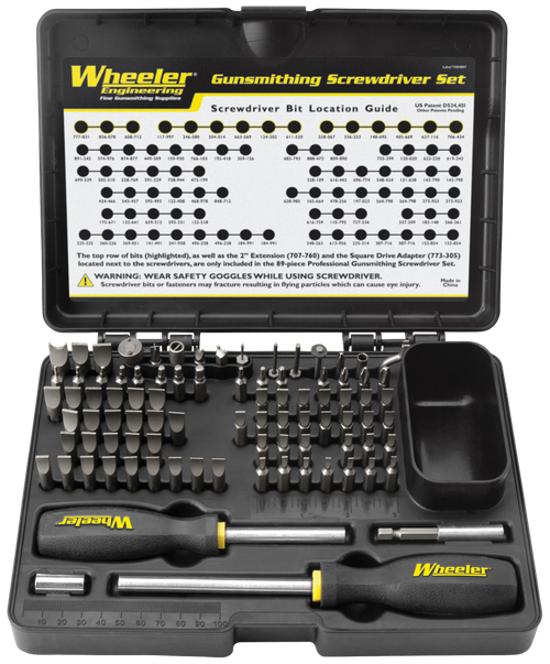 Wheeler 4001008 Pro Gunsmithing Screwdriver Set Black 89 Pieces