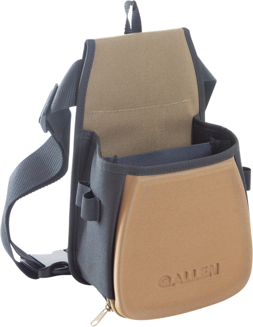 Allen 8303 Eliminator Basic Double Compartment Shooting Bag Black w/Tan Accents, Elastic Loops, Side Pockets & Molded Components 7" x 4.75" x 12" Exterior Dimensions