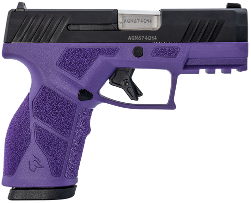 Taurus 1-GX2931DP-10 GX2  9mm Luger 10+1 3.37" Matte Stainless Steel Barrel, Matte Black Serrated Stainless Steel Slide, Dark Purple Polymer Frame w/Picatinny Rail, Polymer Grip