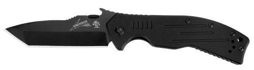 Kershaw 6044TBLK CQC 8K 3.50" Folding American Tanto Plain Black Oxide 8Cr14MoV SS Blade Black G10 Handle Includes Pocket Clip