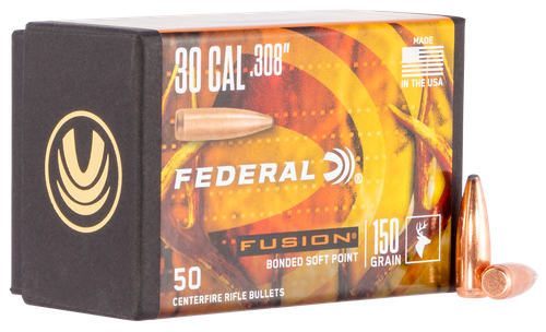 Federal FB308F1 Fusion Component  30 Cal .308 150 gr Fusion Soft Point 50 Per Box/ 4 Case