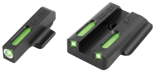 TruGlo TG13RS2A TFX  Black | Green Tritium & Fiber Optic White Outline Front Sight Green Tritium & Fiber Optic Rear Sight