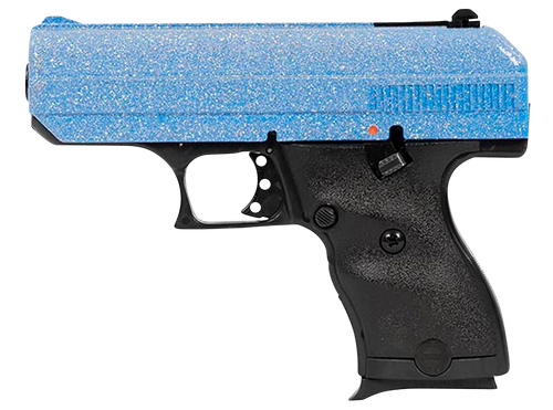 Hi-Point 916BLSP C9  9mm Luger 8+1 3.50" Black Steel Barrel, Hydro-Dipped Blue Sparkle Serrated Slide, Black Polymer Frame, Black Polymer Grips